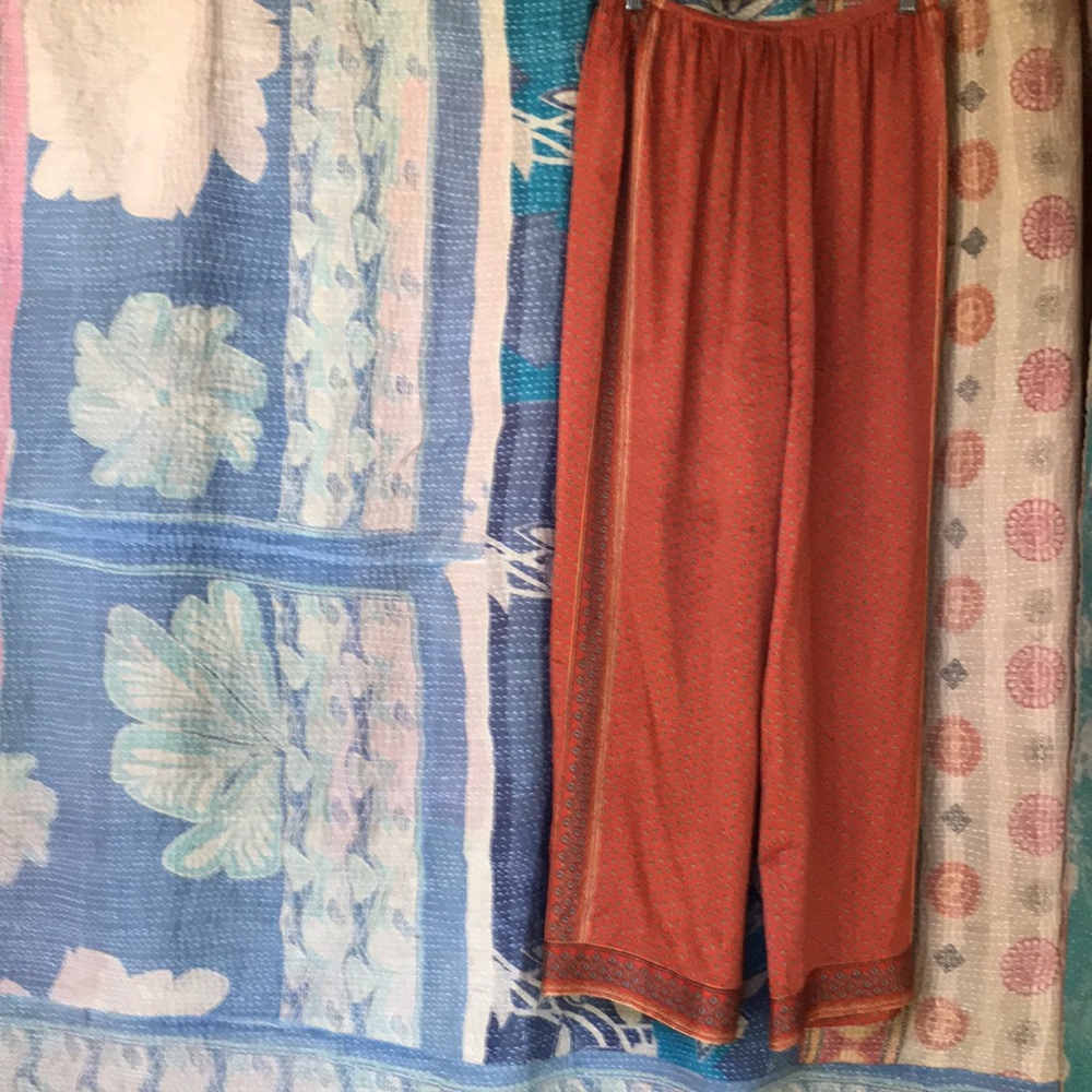 Doen Persimmon Cacilda Silk Pant S/M Size 6 - Picture 2 of 7